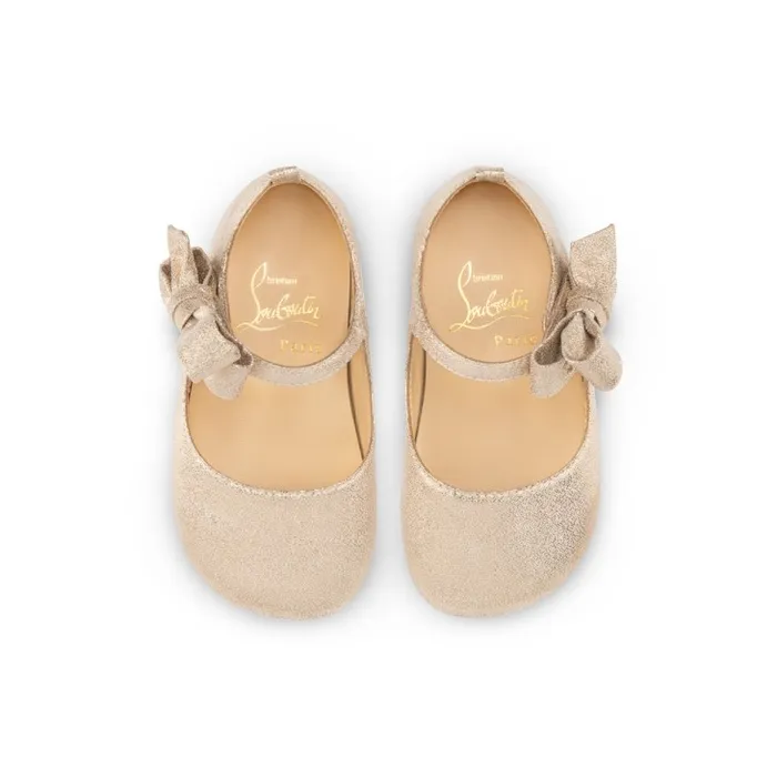 Kids Lou Babe Ballerinas 8211 Lurex 8211 Gold 8211 Baby Christian Louboutin Girls