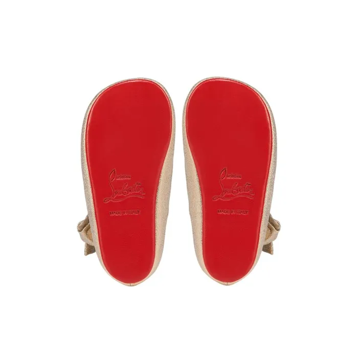 Kids Lou Babe Ballerinas 8211 Lurex 8211 Gold 8211 Baby Christian Louboutin Girls