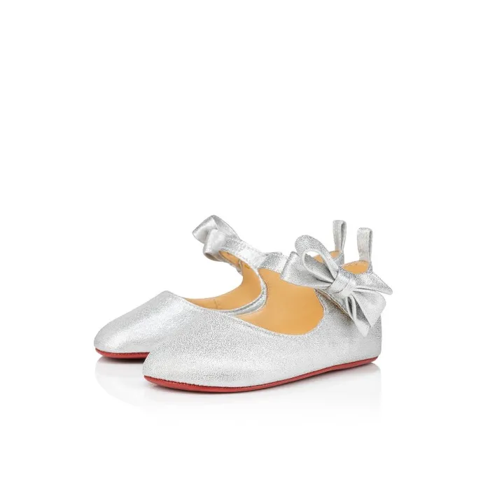 Kids Lou Babe Ballerinas 8211 Lurex 8211 Silver 8211 Baby Christian Louboutin Girls
