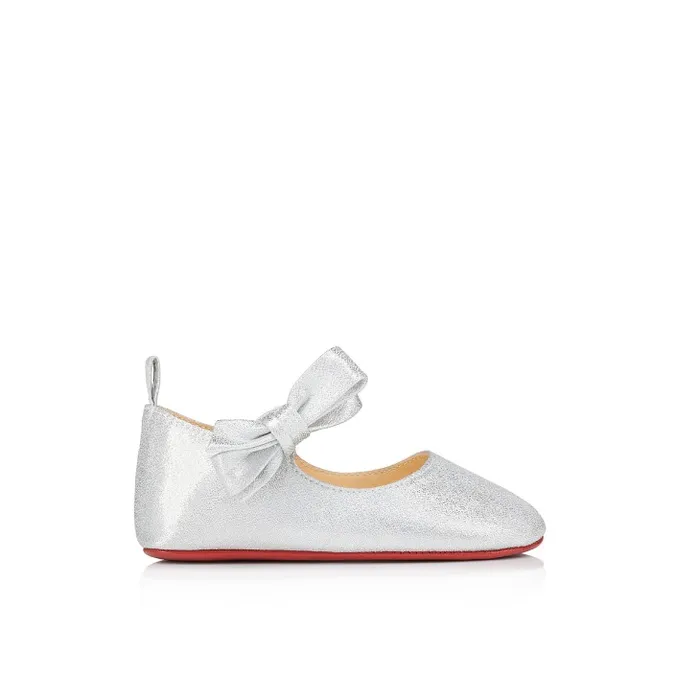 Kids Lou Babe Ballerinas 8211 Lurex 8211 Silver 8211 Baby Christian Louboutin Girls