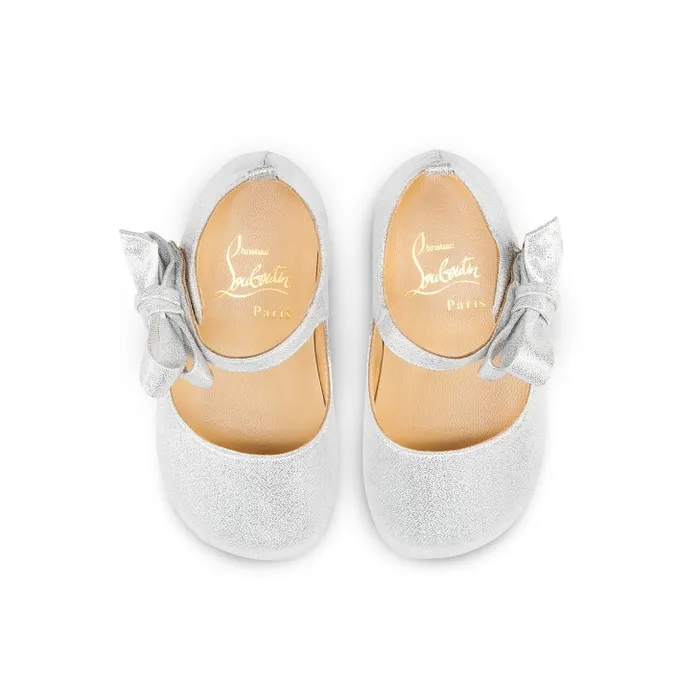 Kids Lou Babe Ballerinas 8211 Lurex 8211 Silver 8211 Baby Christian Louboutin Girls