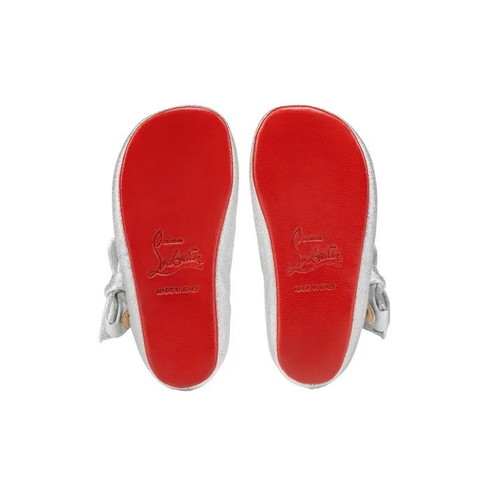 Kids Lou Babe Ballerinas 8211 Lurex 8211 Silver 8211 Baby Christian Louboutin Girls