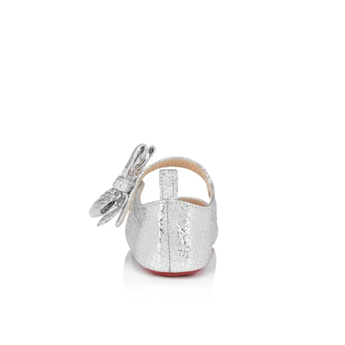 Kids Lou Babe Ballerinas 8211 Star Specchio Leather 8211 Silver 8211 Baby Christian Louboutin Girls
