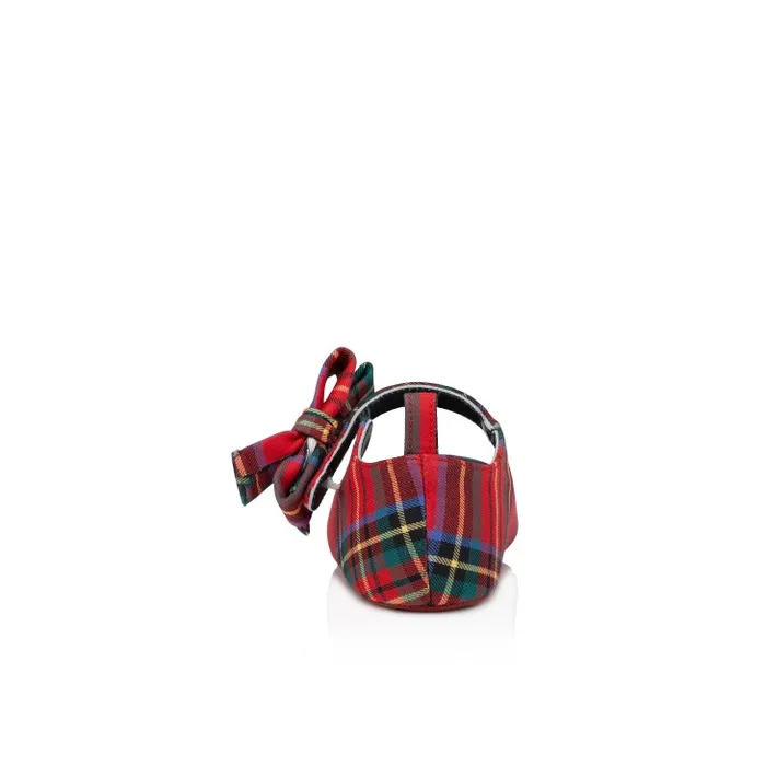 Kids Lou Babe Ballerinas 8211 Tartan Printed Cotton 8211 Multicolor Christian Louboutin Girls