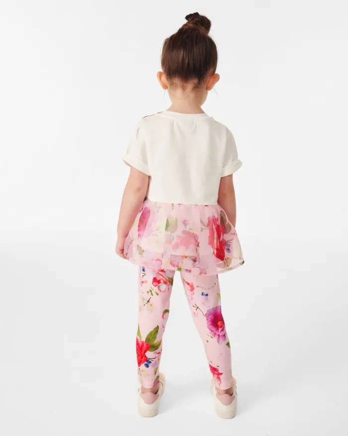 Kids MARRI 8211 Floral Peplum TShirt And Leggings Set Pink Ted Baker Playsuits and Sets Kids MARRI 8211 Floral Peplum TShirt And Leggings Set Pink Ted Baker Playsuits and Sets