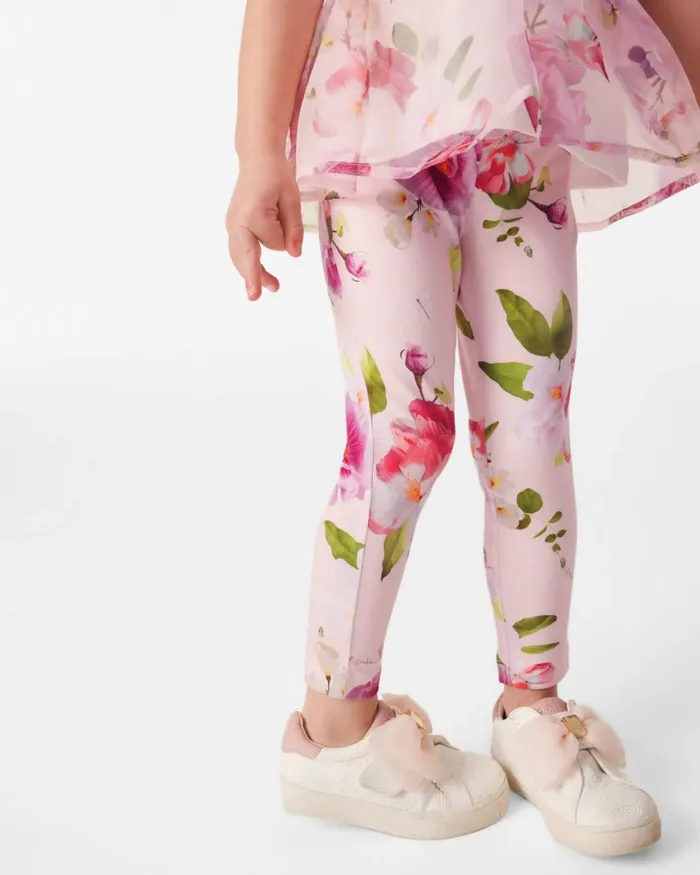 Kids MARRI 8211 Floral Peplum TShirt And Leggings Set Pink Ted Baker Playsuits and Sets Kids MARRI 8211 Floral Peplum TShirt And Leggings Set Pink Ted Baker Playsuits and Sets