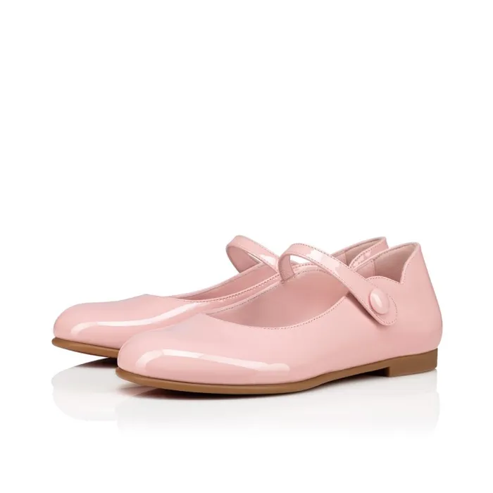 Kids Melodie Chick Ballerinas 8211 Patent Calf 8211 Rosy Christian Louboutin Ballerinas