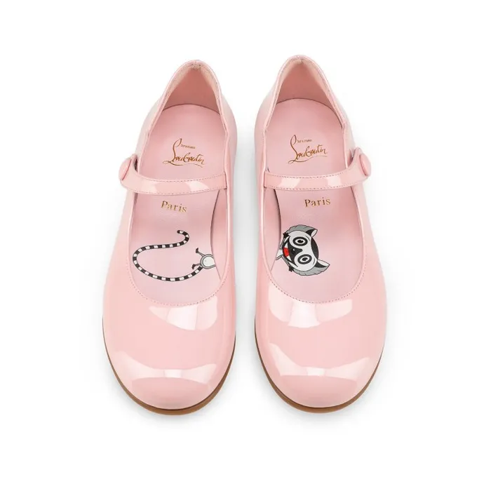 Kids Melodie Chick Ballerinas 8211 Patent Calf 8211 Rosy Christian Louboutin Ballerinas