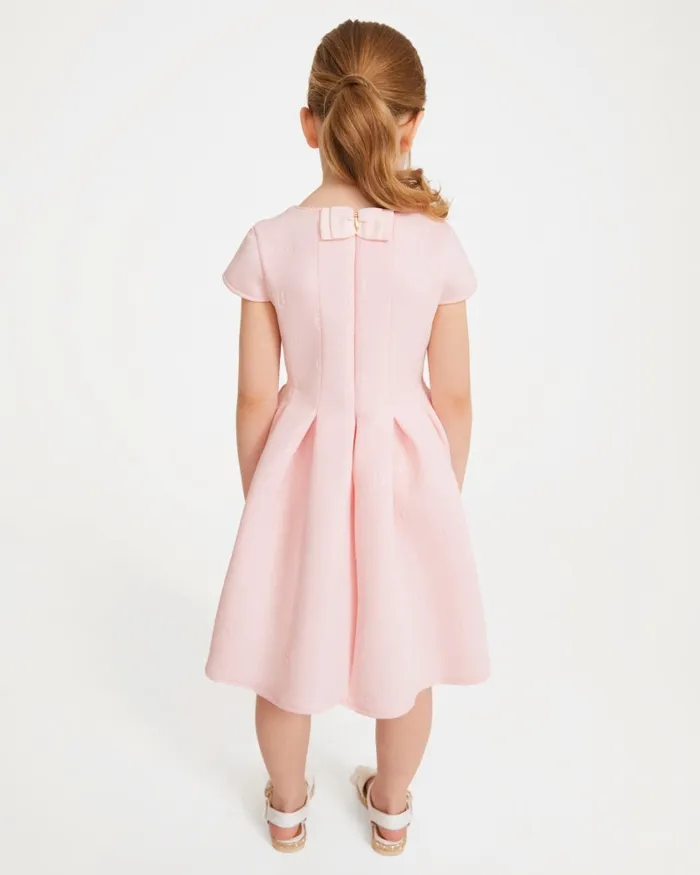 Kids NEVES 8211 Debossed Scuba Dress Pink Ted Baker Dresses