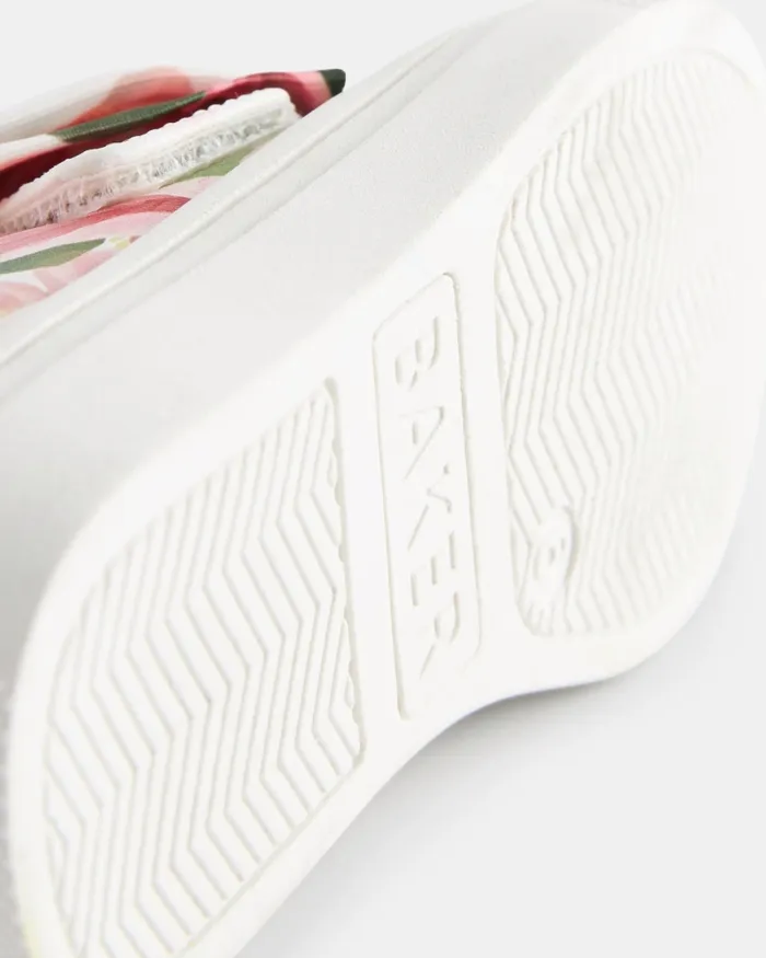 Kids NOVATAY 8211 Floral Print Bow Trainers White Ted Baker Younger Girls Kids NOVATAY 8211 Floral Print Bow Trainers White Ted Baker Younger Girls