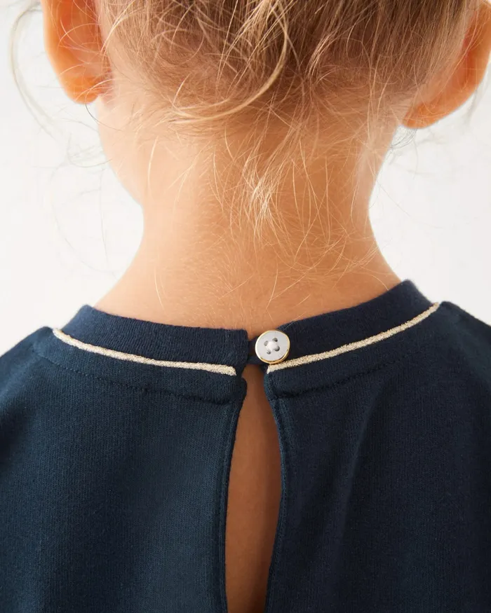 Kids ROIS 8211 Mesh Back Sweatshirt Dress Navy Ted Baker Dresses