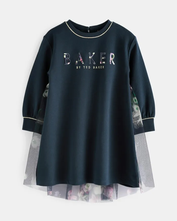 Kids ROIS 8211 Mesh Back Sweatshirt Dress Navy Ted Baker Dresses Kids ROIS 8211 Mesh Back Sweatshirt Dress Navy Ted Baker Dresses