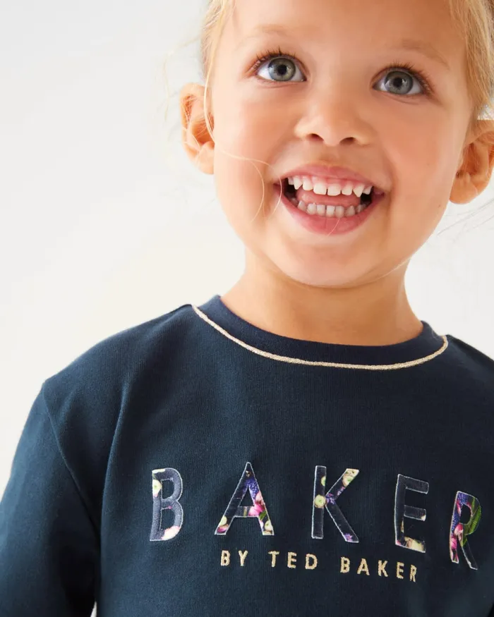 Kids ROIS 8211 Mesh Back Sweatshirt Dress Navy Ted Baker Dresses Kids ROIS 8211 Mesh Back Sweatshirt Dress Navy Ted Baker Dresses