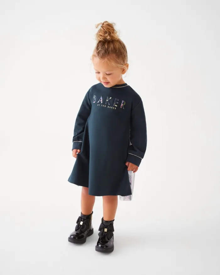 Kids ROIS 8211 Mesh Back Sweatshirt Dress Navy Ted Baker Dresses Kids ROIS 8211 Mesh Back Sweatshirt Dress Navy Ted Baker Dresses