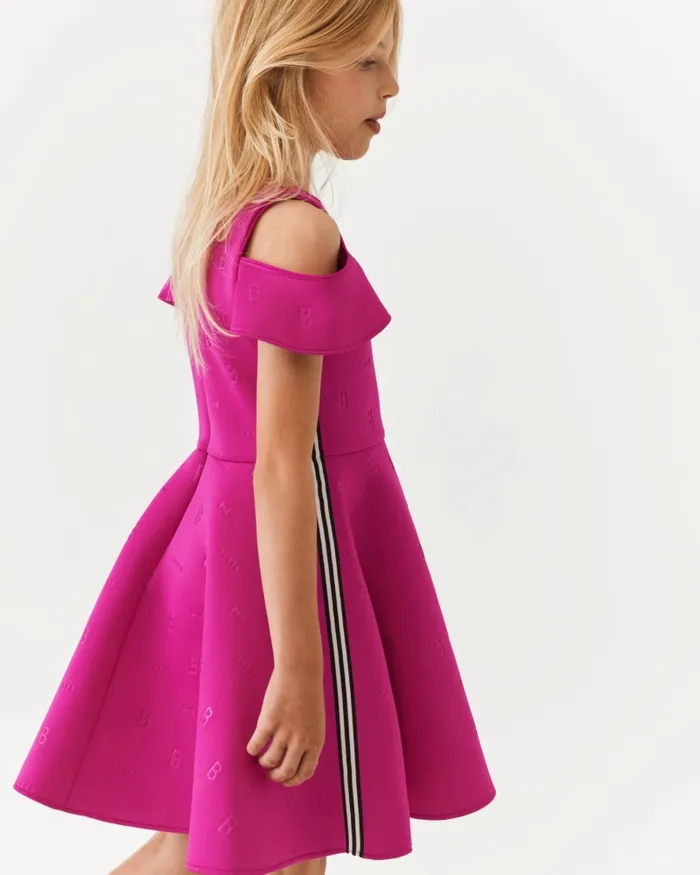 Kids TRUDILA 8211 Tiered Scuba Dress Pink Ted Baker Dresses