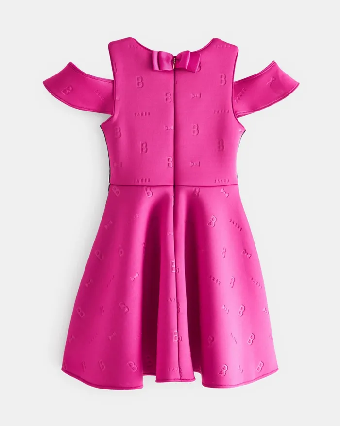 Kids TRUDILA 8211 Tiered Scuba Dress Pink Ted Baker Dresses