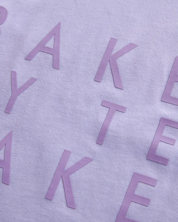 Kids WALLERR 8211 Boxy Fit Branded TShirt Purple Ted Baker Tops