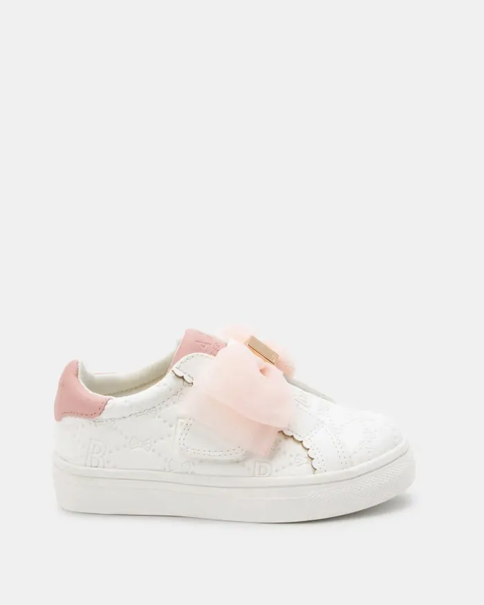 Kids WILMAY 8211 Bow Embellished Trainers White Ted Baker Younger Girls