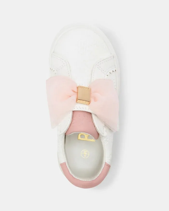 Kids WILMAY 8211 Bow Embellished Trainers White Ted Baker Younger Girls