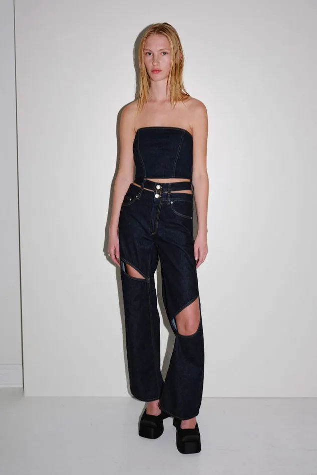 Kiri Double Waistband 8211 Denim Blue Women Won Hundred Jeans