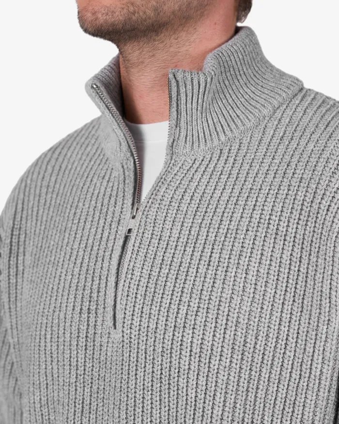 Knit Sweaters Colorfulstandard Men Merino Quarter Zip 8211 Magenta Blaze