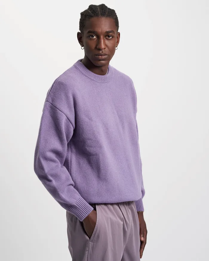 Knit Sweaters Oversized Merino Wool Crew 8211 Lava Grey Colorfulstandard Men