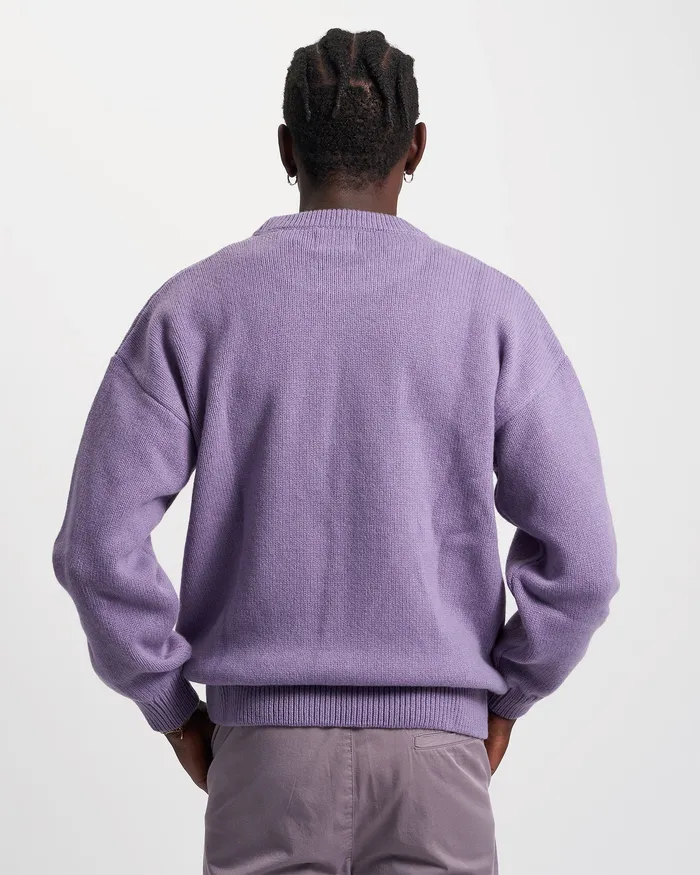 Knit Sweaters Oversized Merino Wool Crew 8211 Lava Grey Colorfulstandard Men