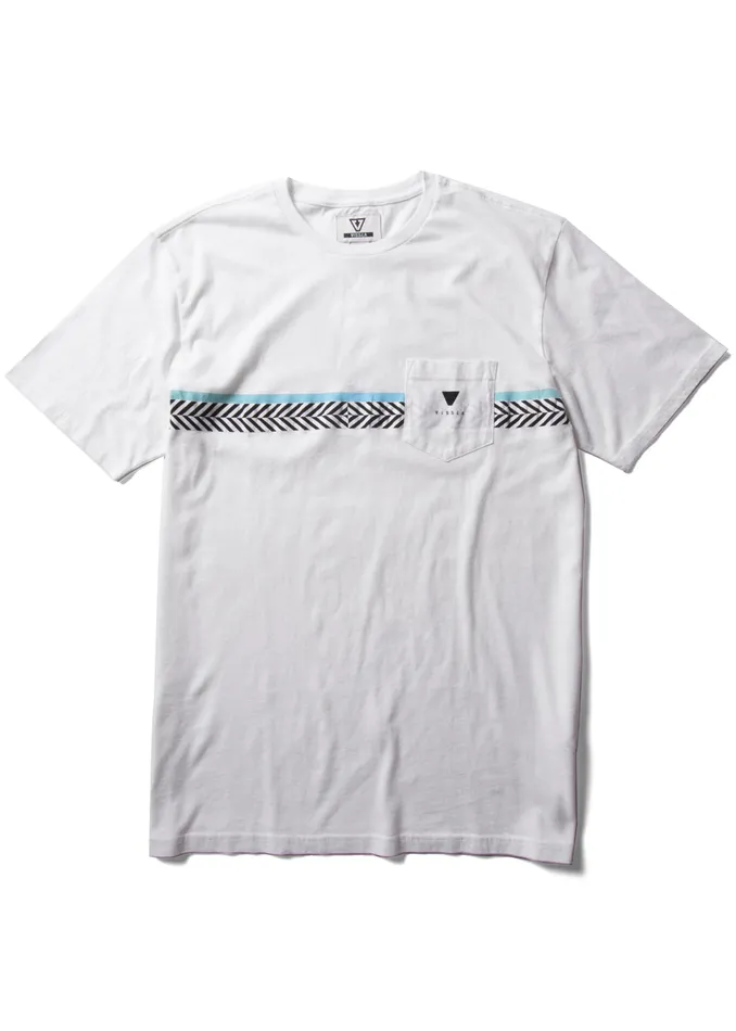 Knit Tees Men Woodside Ss Pkt Tee Vintage White Vissla