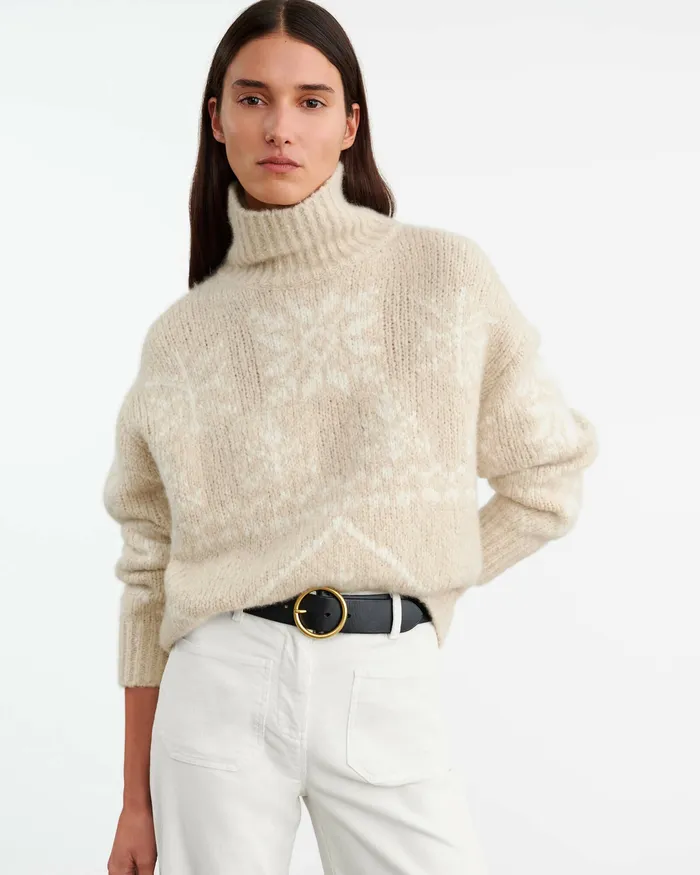 Knits and Sweaters MEREDITH TURTLENECK SWEATER BeigeIvory 8211 Nili Lotan Women