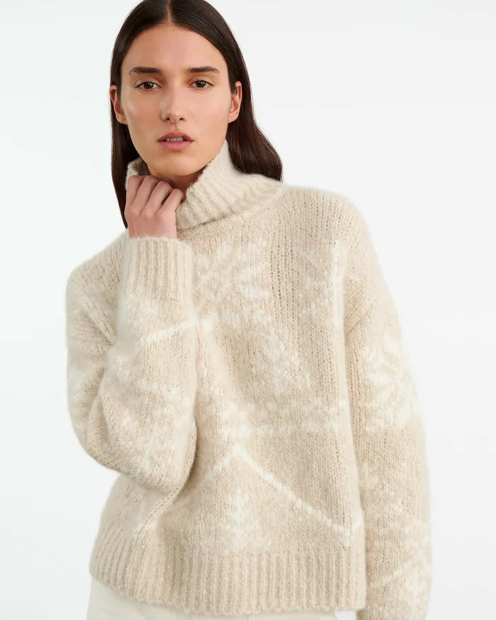 Knits and Sweaters MEREDITH TURTLENECK SWEATER BeigeIvory 8211 Nili Lotan Women