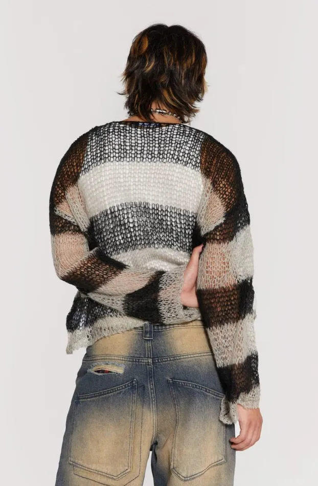 Knitwear Men Jaded London Black Nirvana Jumper