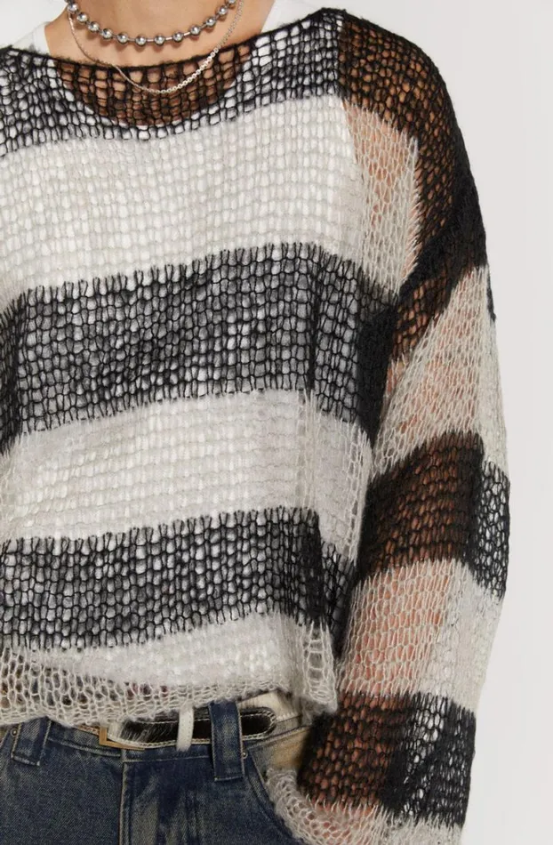 Knitwear Men Jaded London Black Nirvana Jumper