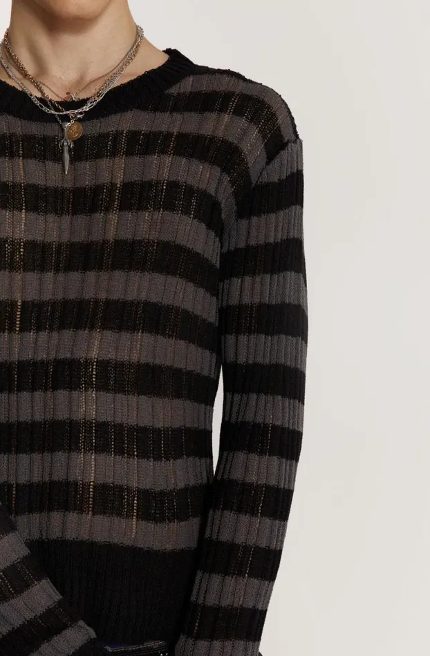 Knitwear Men Jaded London Striped Eclipse Jumper