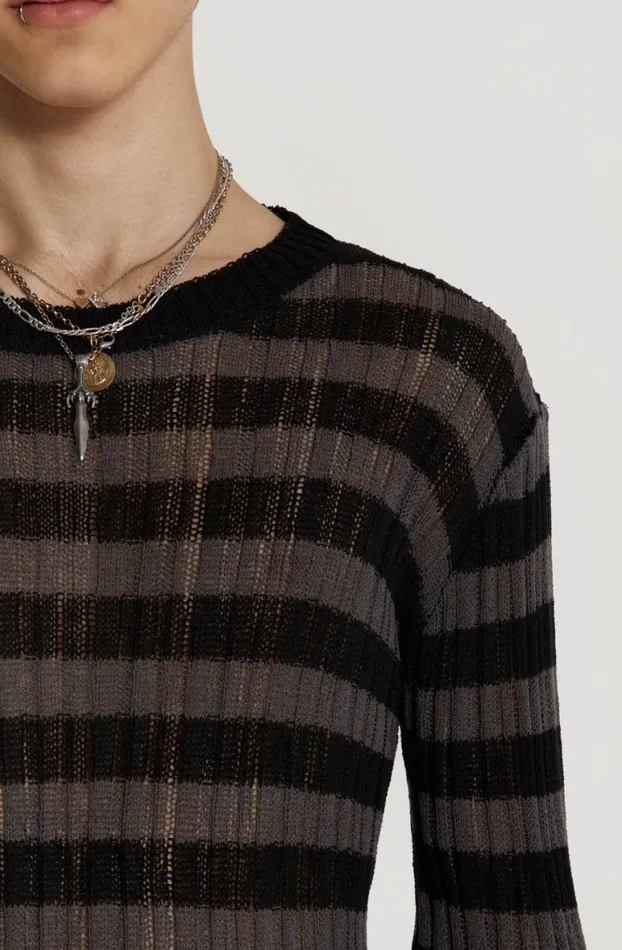 Knitwear Men Jaded London Striped Eclipse Jumper