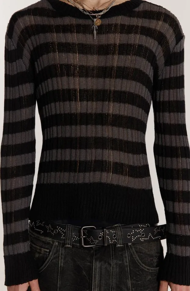 Knitwear Men Jaded London Striped Eclipse Jumper