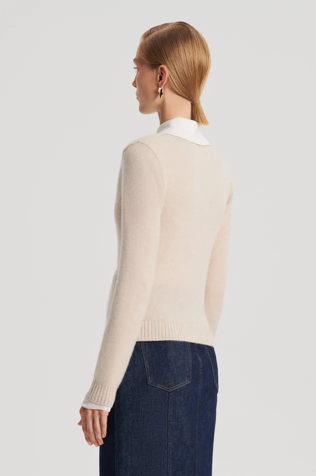 Knitwear Scanlan Theodore Women CASHMERE V WHEAT Knitwear Scanlan Theodore Women CASHMERE V WHEAT