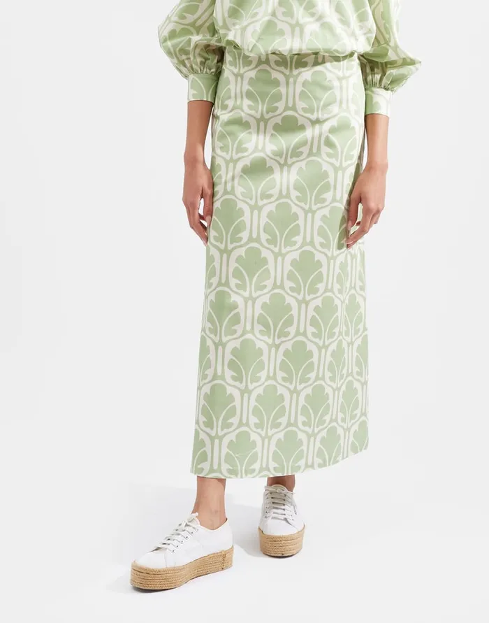 La Doublej ALong Skirt Grove In Heavy Cotton Stretch Women Skirts