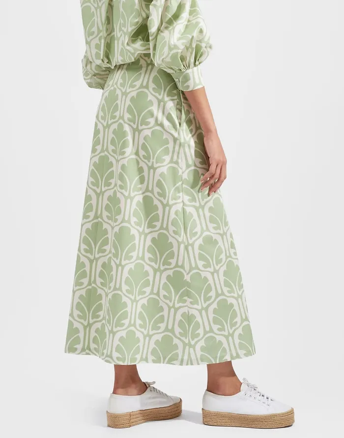 La Doublej ALong Skirt Grove In Heavy Cotton Stretch Women Skirts