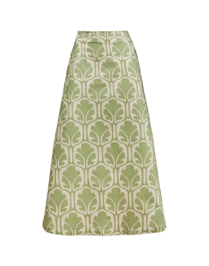 La Doublej ALong Skirt Grove In Heavy Cotton Stretch Women Skirts