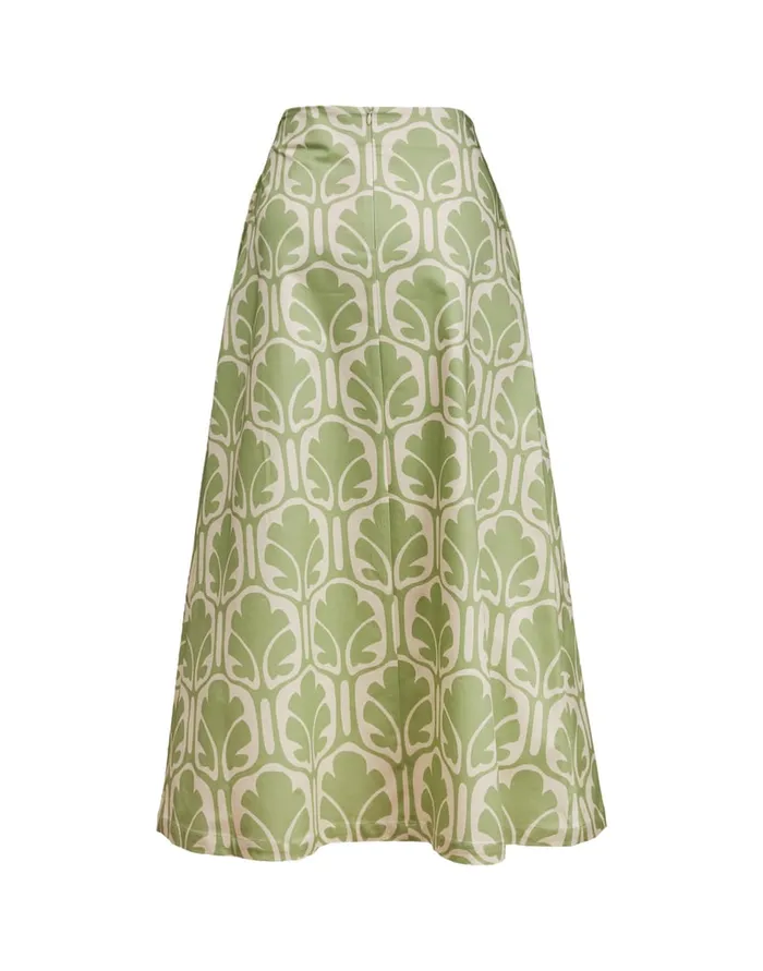 La Doublej ALong Skirt Grove In Heavy Cotton Stretch Women Skirts