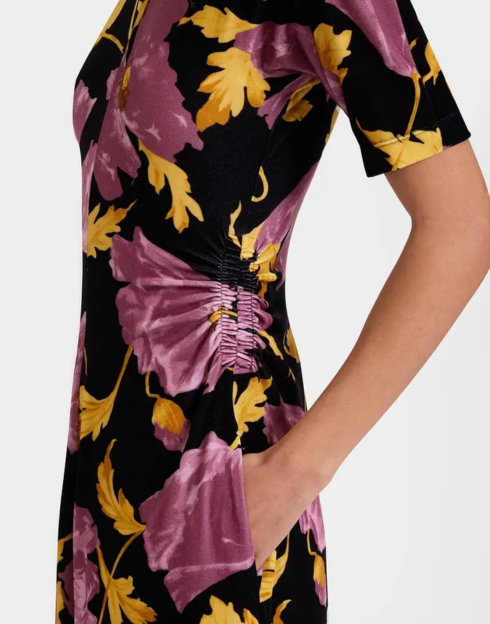 La Doublej Angelica Dress Sylph Black In Velvet Stretch Women Dresses