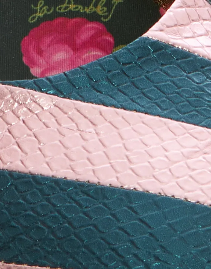 La Doublej Ballerina Flats Acquamarine In Faux Python Women Shoes