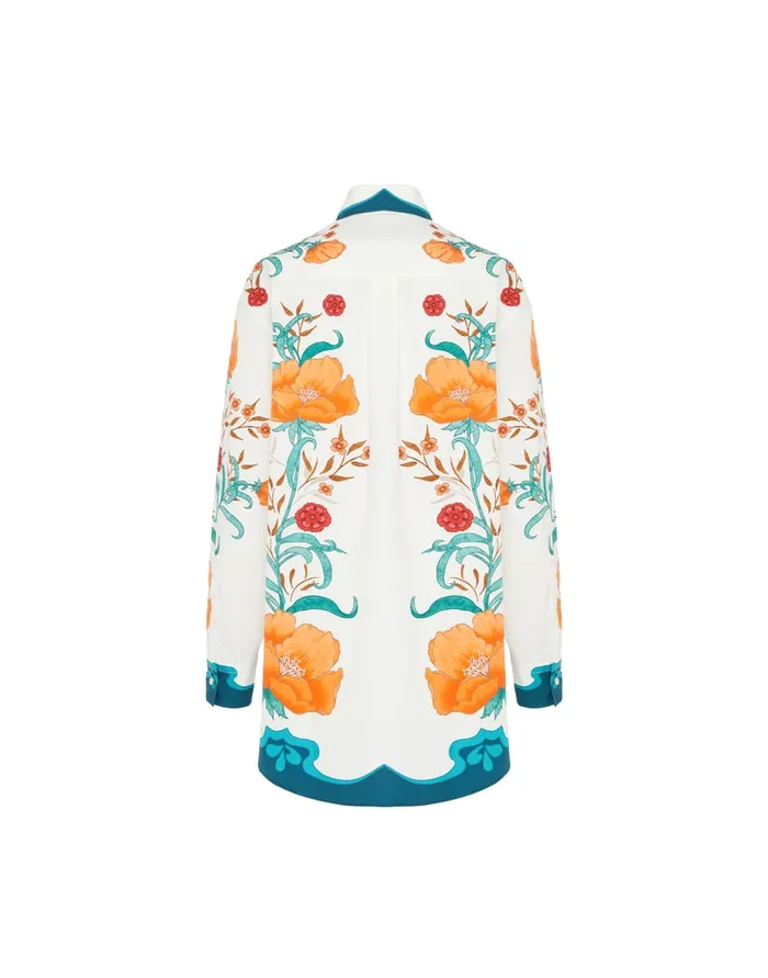 La Doublej Better Than Your Boyfriend039s Shirt Morpheus Place Orange In Summer Poplin Women Shirts and Tops