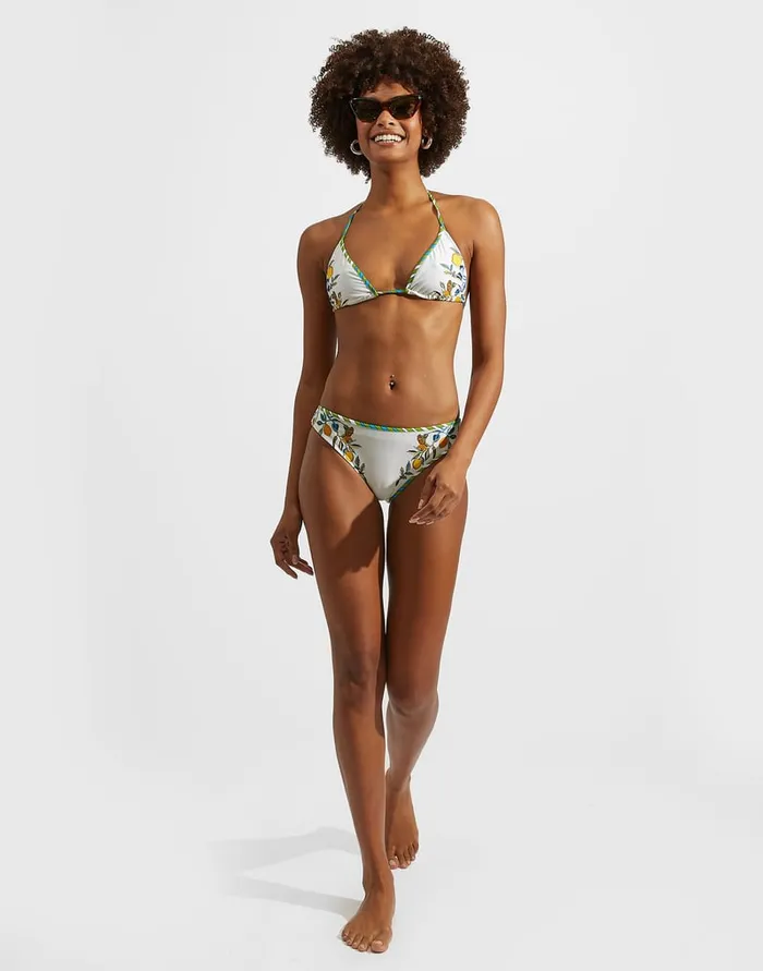 La Doublej Bikini Bottom Borboni Place Bianco In Lycra Women Swimwear