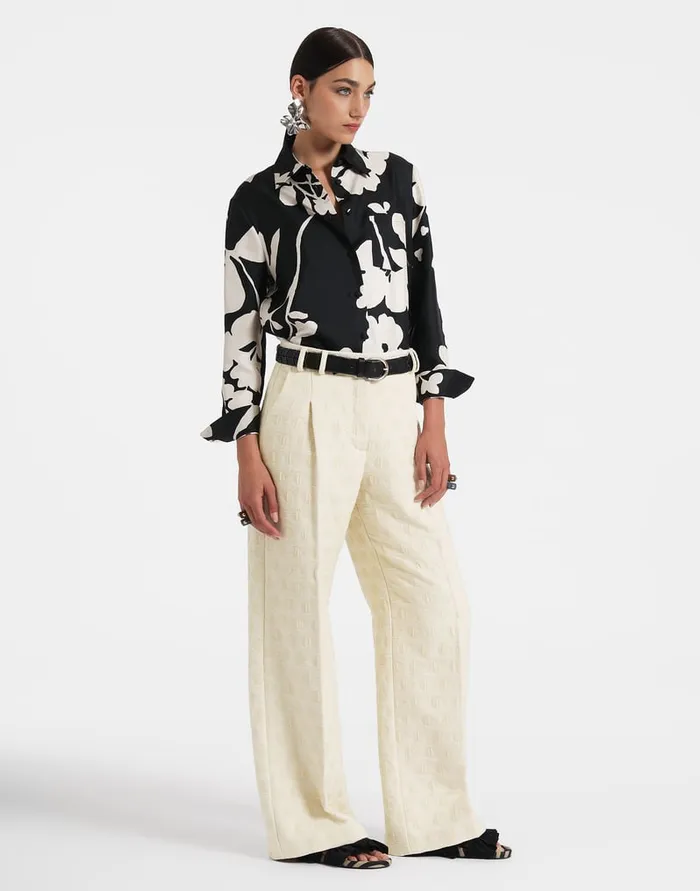 La Doublej Boy Shirt Winter Jasmine In Twill Silk Women Shirts and Tops