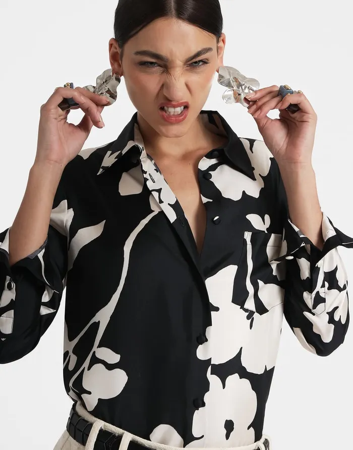 La Doublej Boy Shirt Winter Jasmine In Twill Silk Women Shirts and Tops