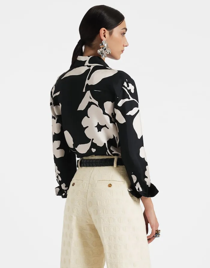 La Doublej Boy Shirt Winter Jasmine In Twill Silk Women Shirts and Tops