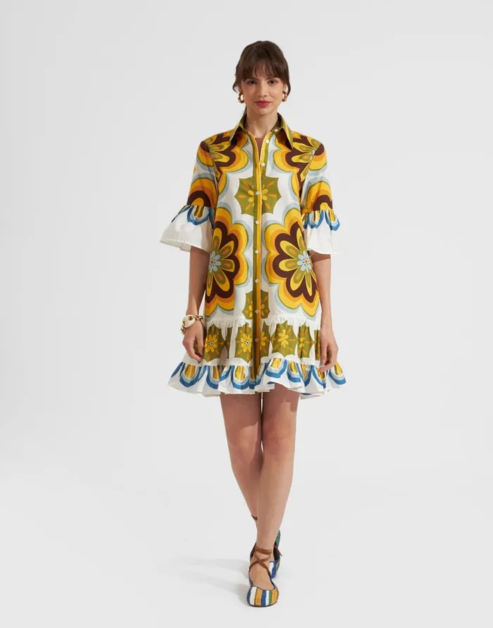 La Doublej Choux Dress Ciccio Place In Cotton Poplin Women Dresses