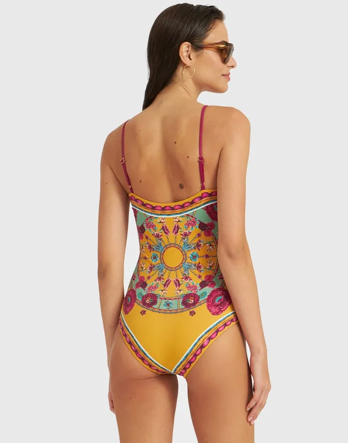 La Doublej Elle Swimsuit Zodiac Place Marigold In Supreme Lycra Women Swimwear