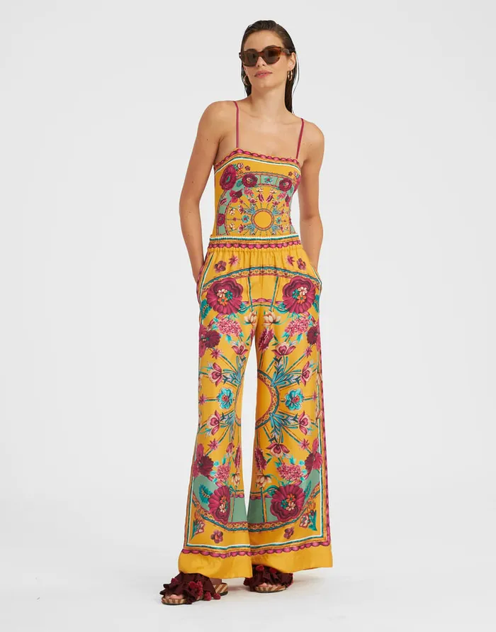 La Doublej Elle Swimsuit Zodiac Place Marigold In Supreme Lycra Women Swimwear